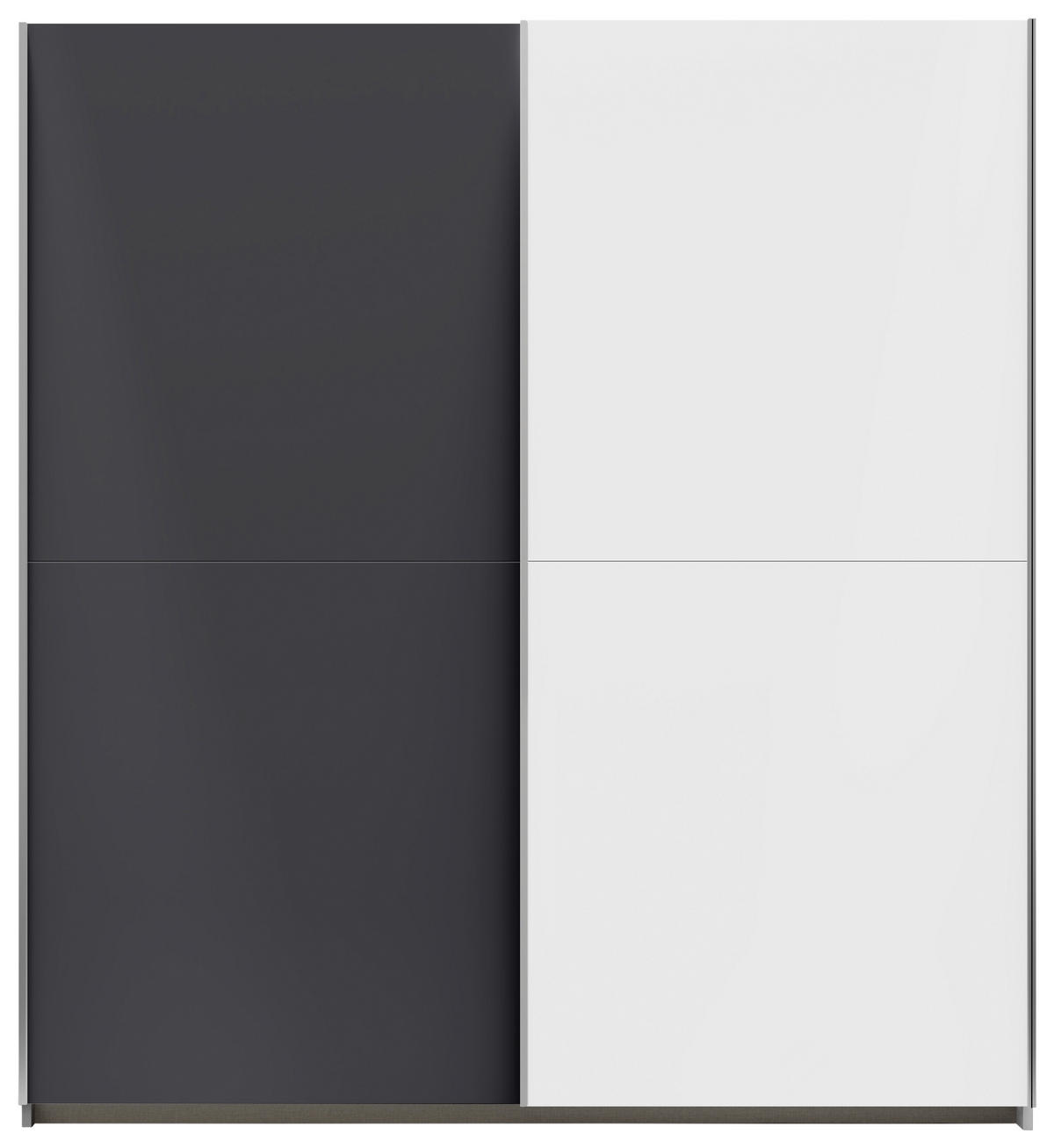 ORMAR S KLIZNIM VRATIMA bijela, tamno siva   - bijela/tamno siva, Design, drvni materijal (175/191/59cm) - Xora