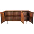 SIDEBOARD  162/80/42 cm  - Sheeshamfarben/Schwarz, Trend, Holz/Metall (162/80/42cm) - Ambia Home