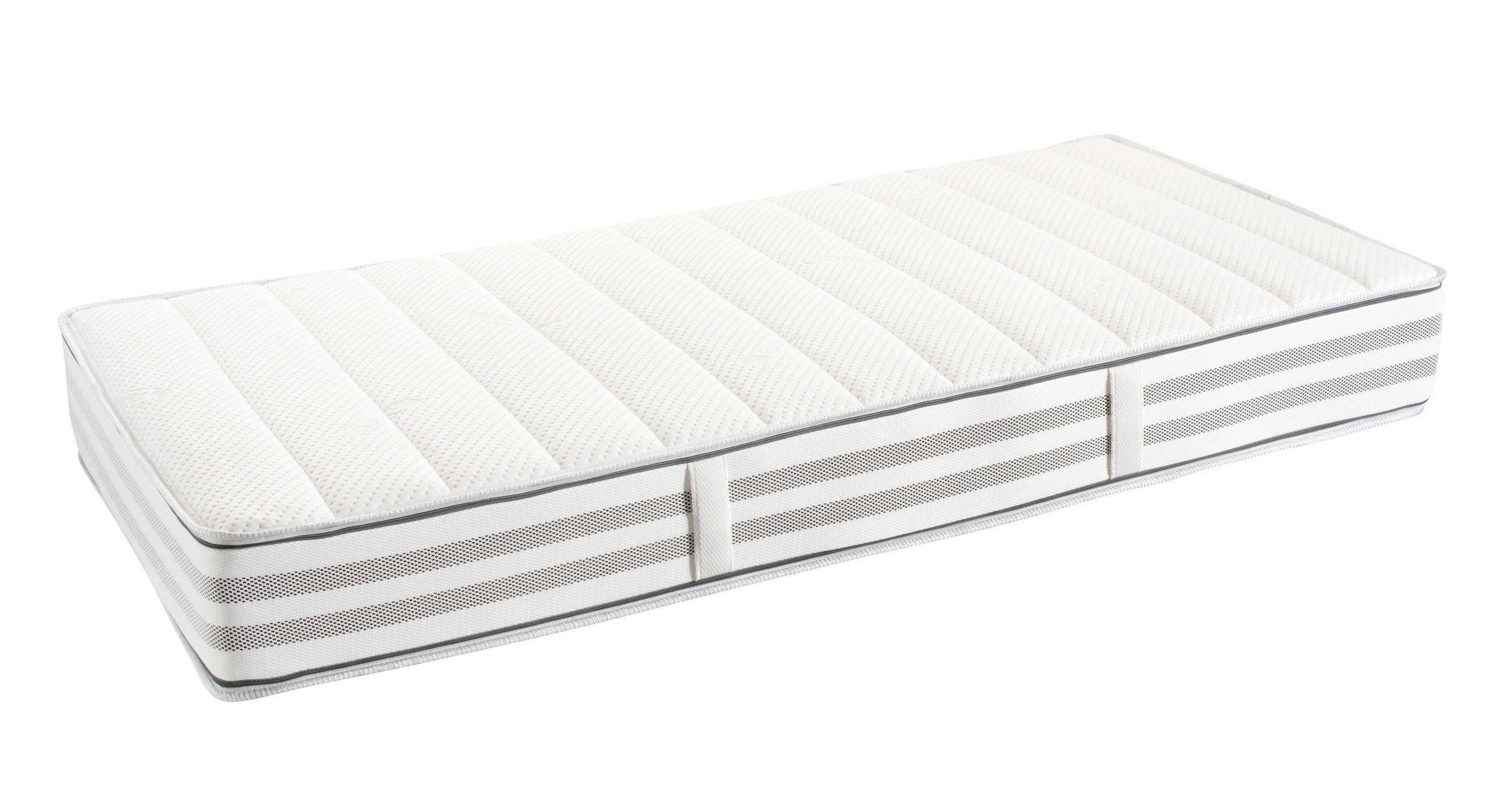 TASCHENFEDERKERNMATRATZE 90/200 cm Höhe ca. 24 cm  - Weiss, Basics, Textil (90/200cm) - Robusta