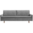 SCHLAFSOFA Flachgewebe Grau  - Eichefarben/Grau, KONVENTIONELL, Holz/Textil (220/85/98cm) - Carryhome