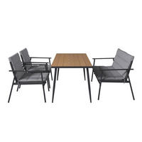 GARTENSET 7-teilig  - Dunkelgrau/Naturfarben, LIFESTYLE, Kunststoff/Textil (63,5/82/70cm) - Ambia Garden