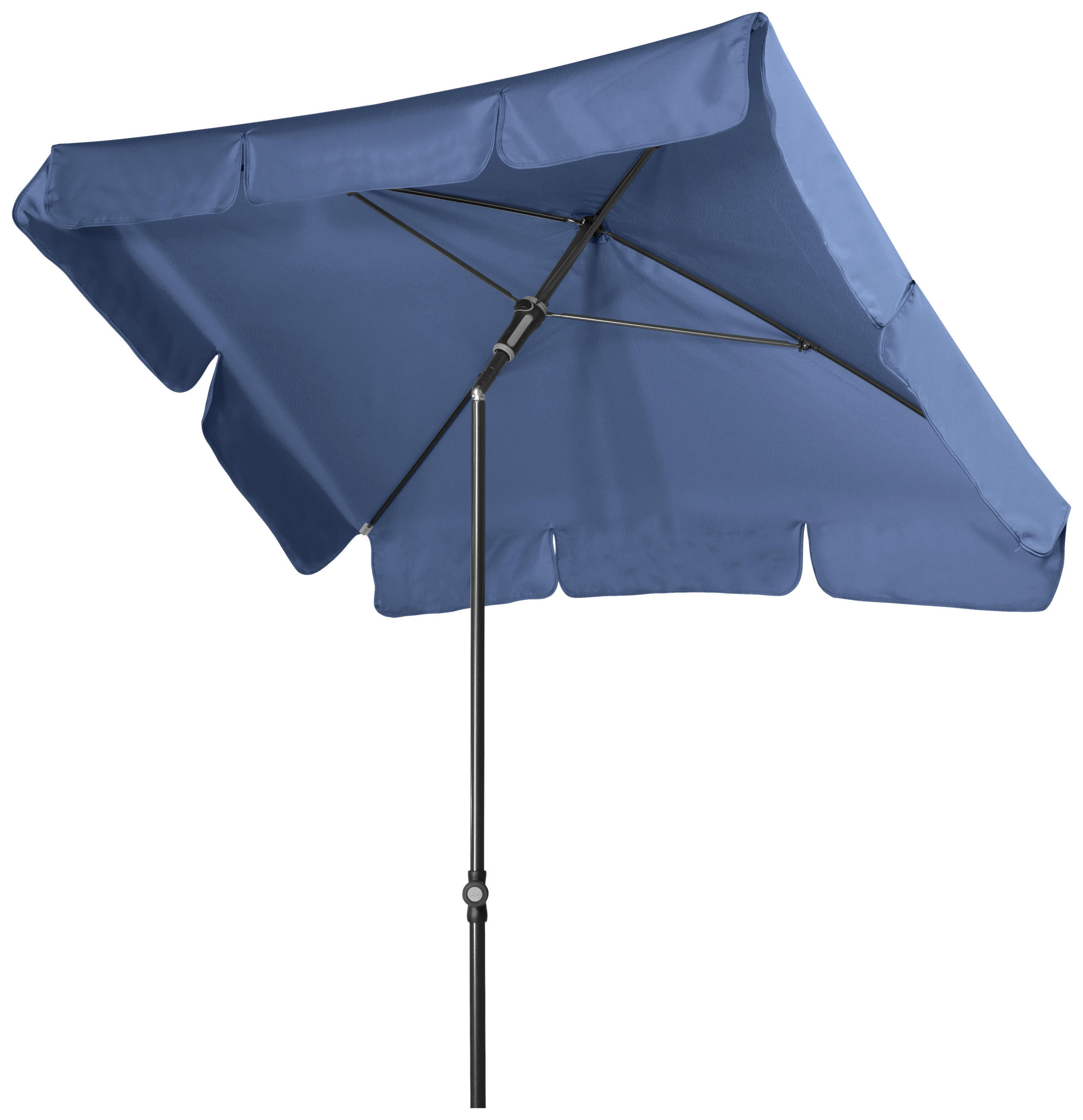 SONNENSCHIRM 185x120 cm Dunkelblau  - Anthrazit/Dunkelblau, Basics, Textil/Metall (185/120cm) - Doppler