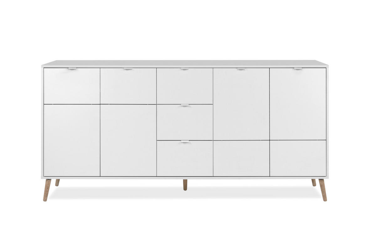 SIDEBOARD Geneva  in 190/90/40 cm  - Eichefarben/Weiß, Design, Holzwerkstoff/Kunststoff (190/90/40cm) - MID.YOU