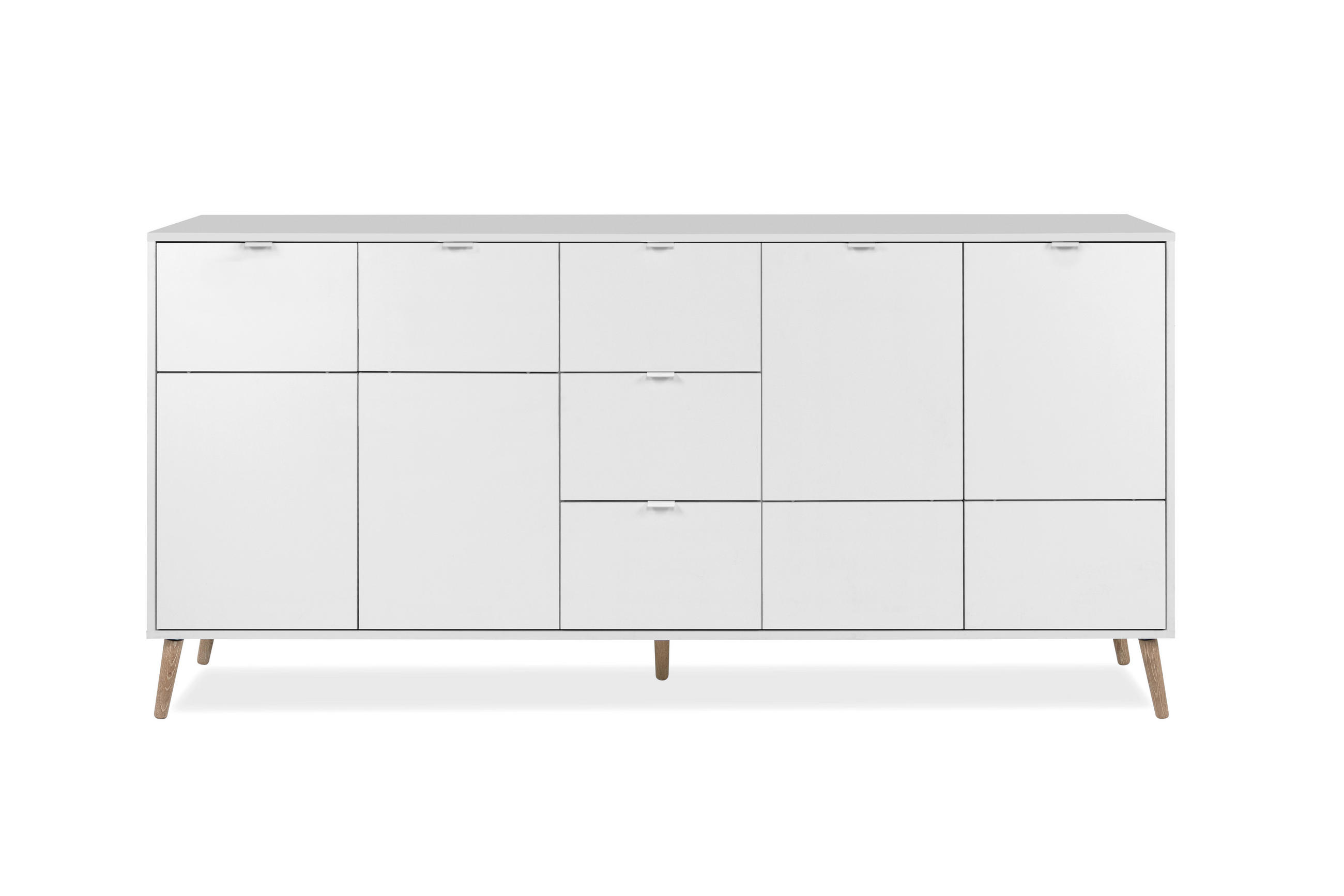 Mid.you Sideboard Soma Weiß, Eiche 190x90x40 cm