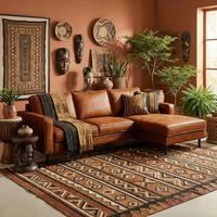 ECKSOFA Cognac Echtleder Lederlook Bettkasten, Schlaffunktion, Rücken echt  - Cognac/Schwarz, Design, Leder/Textil (166/238cm) - Livetastic