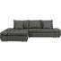 WOHNLANDSCHAFT in Textil Braun - Chromfarben/Braun, Design, Textil/Metall (200/309cm) - Hom`in WOHNLANDSCHAFT in Textil Braun - Chromfarben/Braun, Design, Textil/Metall (200/309cm) - Hom`in