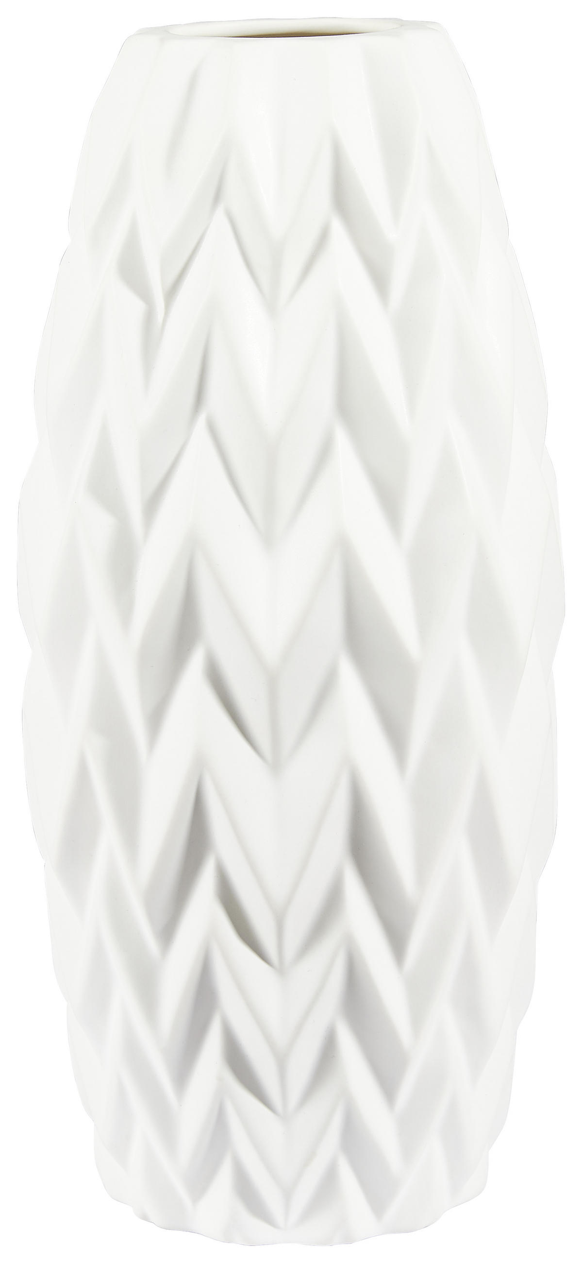 VASE 30 cm  - Weiß, Trend, Keramik (14/30cm) - Novel