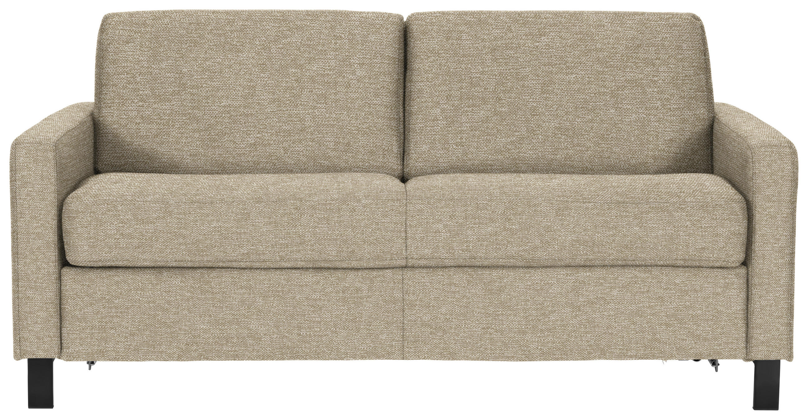 SCHLAFSOFA  in Webstoff Beige  - Beige/Schwarz, Design, Holz/Textil (184/92/102cm) - Venda