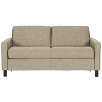 SCHLAFSOFA Webstoff Beige ,[ ]}Fussart wählbar, Stoffauswahl, Armteilvarianten  - Beige/Schwarz, Design, Holz/Textil (184/92/102cm) - Venda