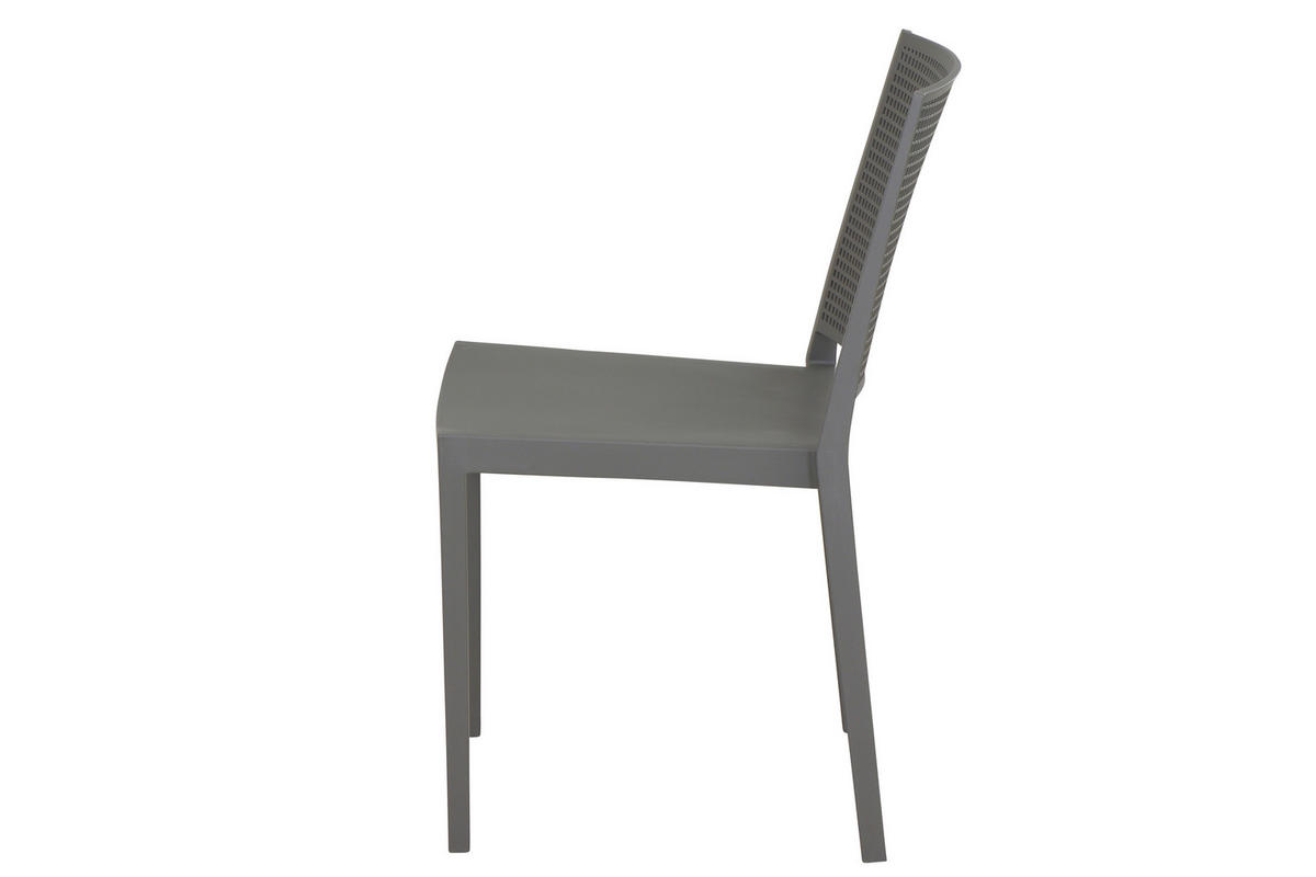 GARTENGARNITUR 3-teilig Stahl  - Grau, Basics, Kunststoff/Metall (80/80/80cm) - Siena Garden