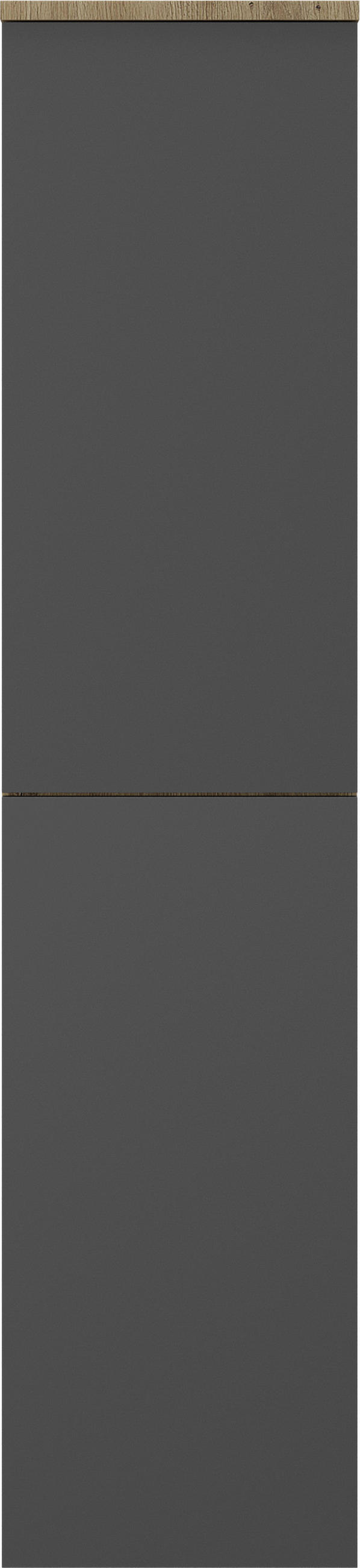 MIDI SKŘÍŇKA, antracitová, barvy dubu, 30/132/32 cm - barvy dubu/antracitová, Moderní, kompozitní dřevo/sklo (30/132/32cm) - Stylife