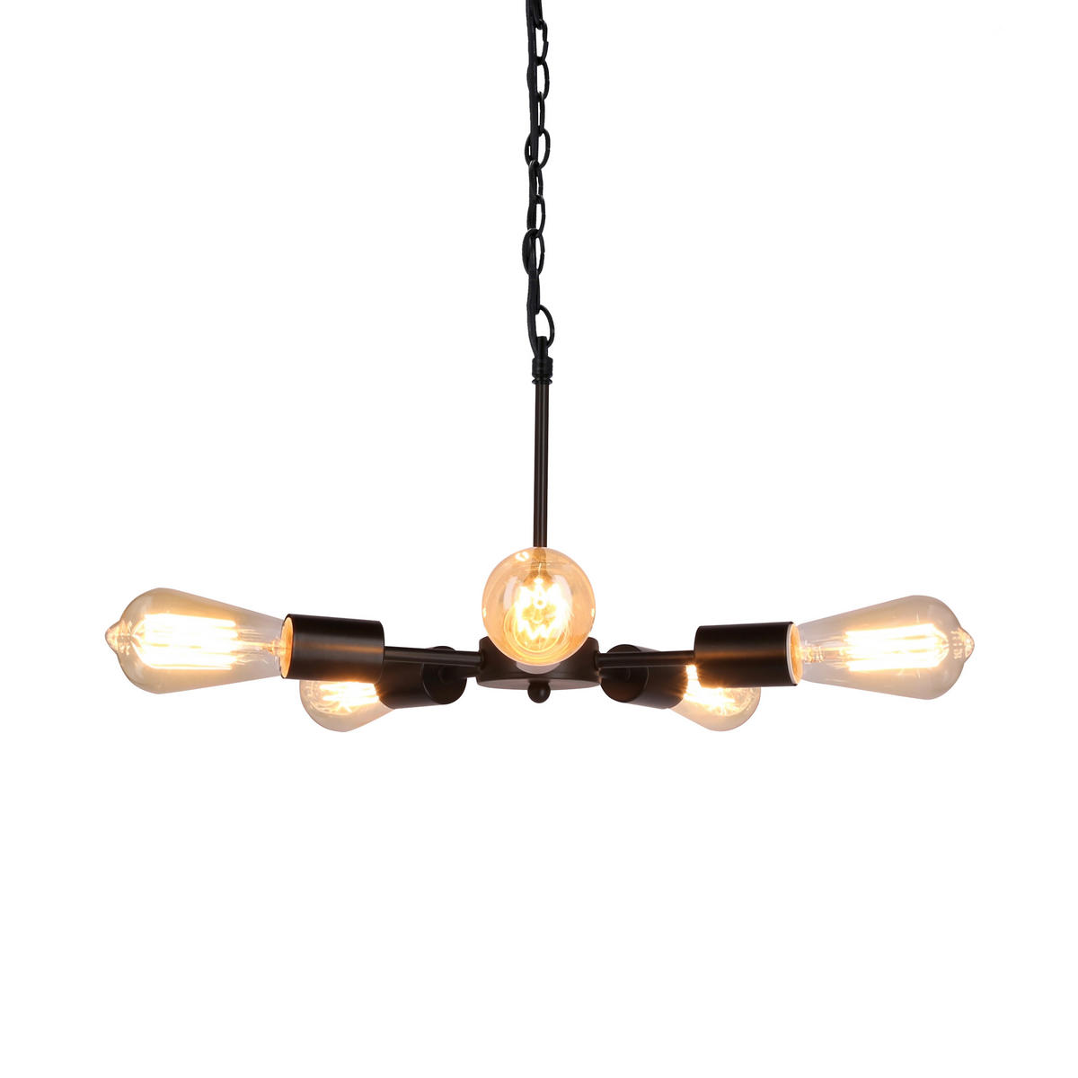PENDELLEUCHTE Sparta 36/36/105 cm   - Schwarz, Design, Metall (36/36/105cm)