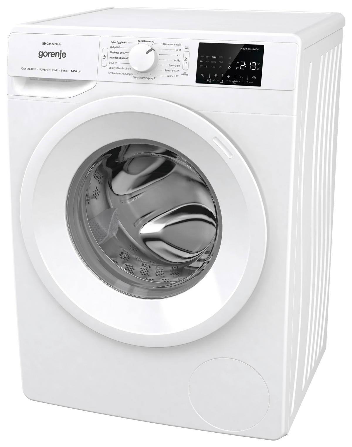 WASCHMASCHINE WPNEI94A1DTS   - Weiß, Basics, Glas/Kunststoff (60/85/54,5cm) - Gorenje