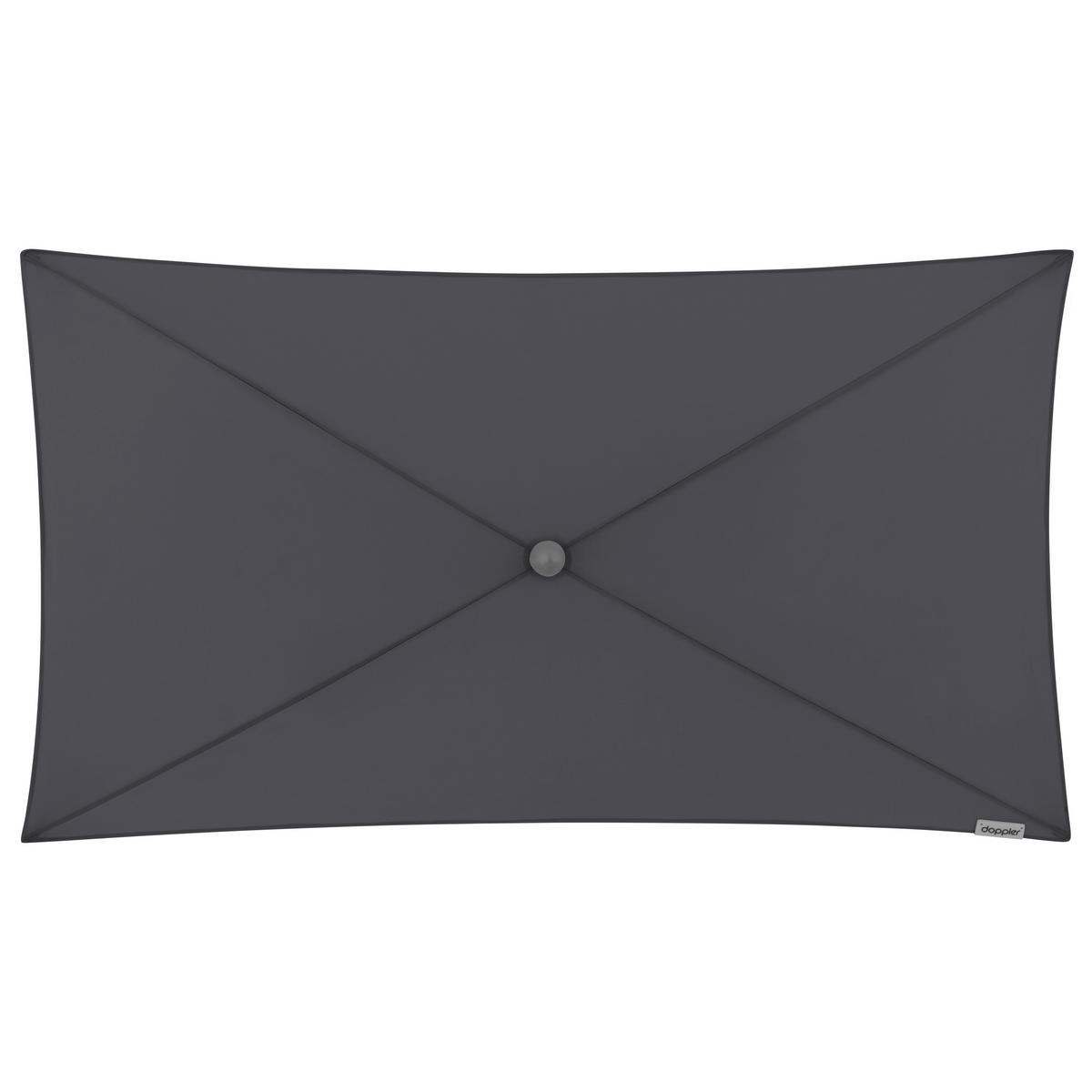 SONNENSCHIRM 225x120 cm Anthrazit  - Anthrazit/Silberfarben, KONVENTIONELL, Textil/Metall (225/120cm) - Doppler