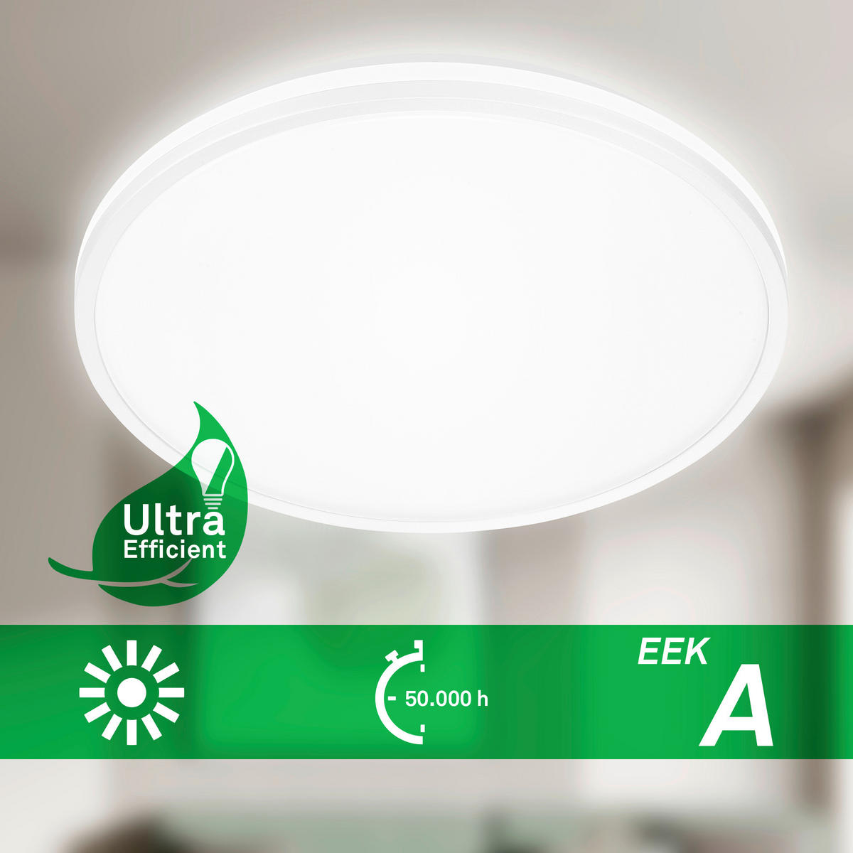 LED-DECKENLEUCHTE 33/6 cm   - Weiß, Basics, Kunststoff (33/6cm)