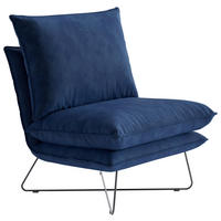 SESSEL in Flachgewebe Royalblau  - Royalblau, Design, Textil/Metall (72/84/90cm) - Livetastic