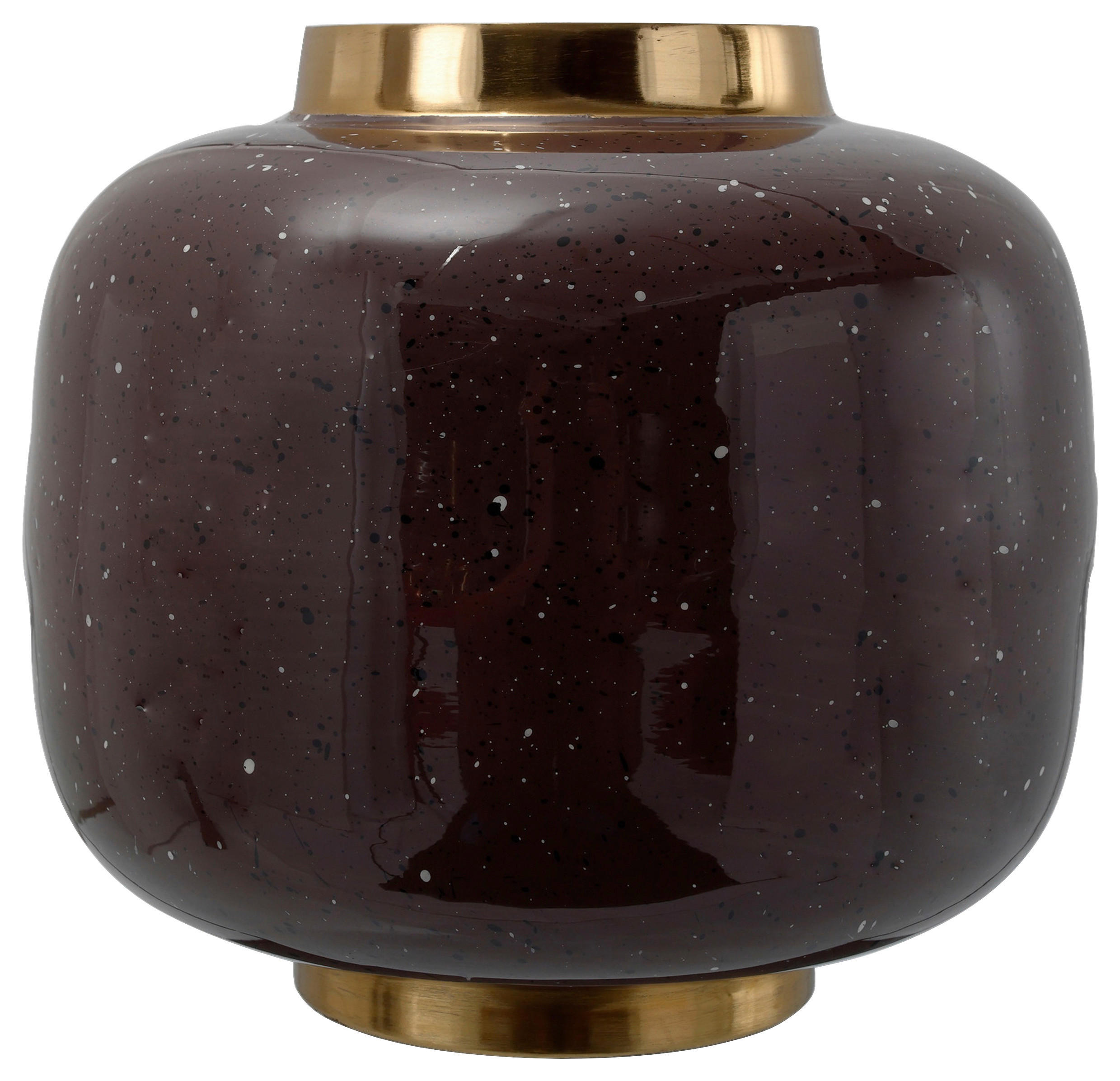 VASE 19 cm  - Goldfarben/Braun, Trend, Metall (20/20/19cm) - Kayoom