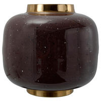 VASE 19 cm  - Goldfarben/Braun, Trend, Metall (20/20/19cm) - Kayoom