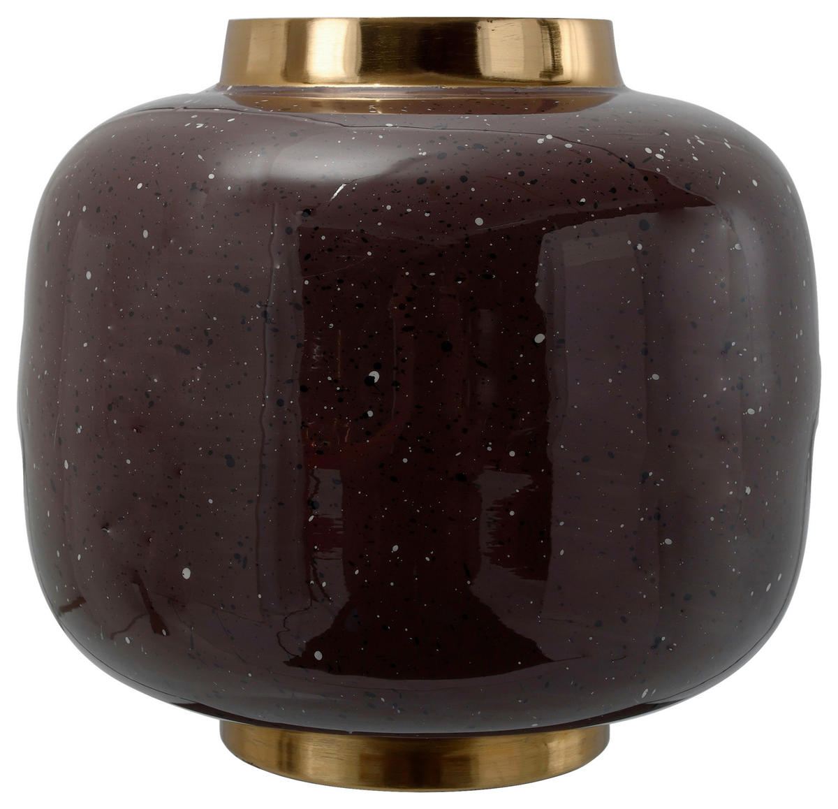 VASE 19 cm  - Goldfarben/Braun, Trend, Metall (20/20/19cm) - Kayoom