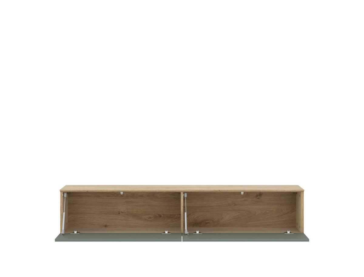 LOWBOARD  160/37,6/35 cm  stehend, hängend  - Eichefarben/Salbeigrün, Design, Holzwerkstoff (160/37,6/35cm) - Livetastic