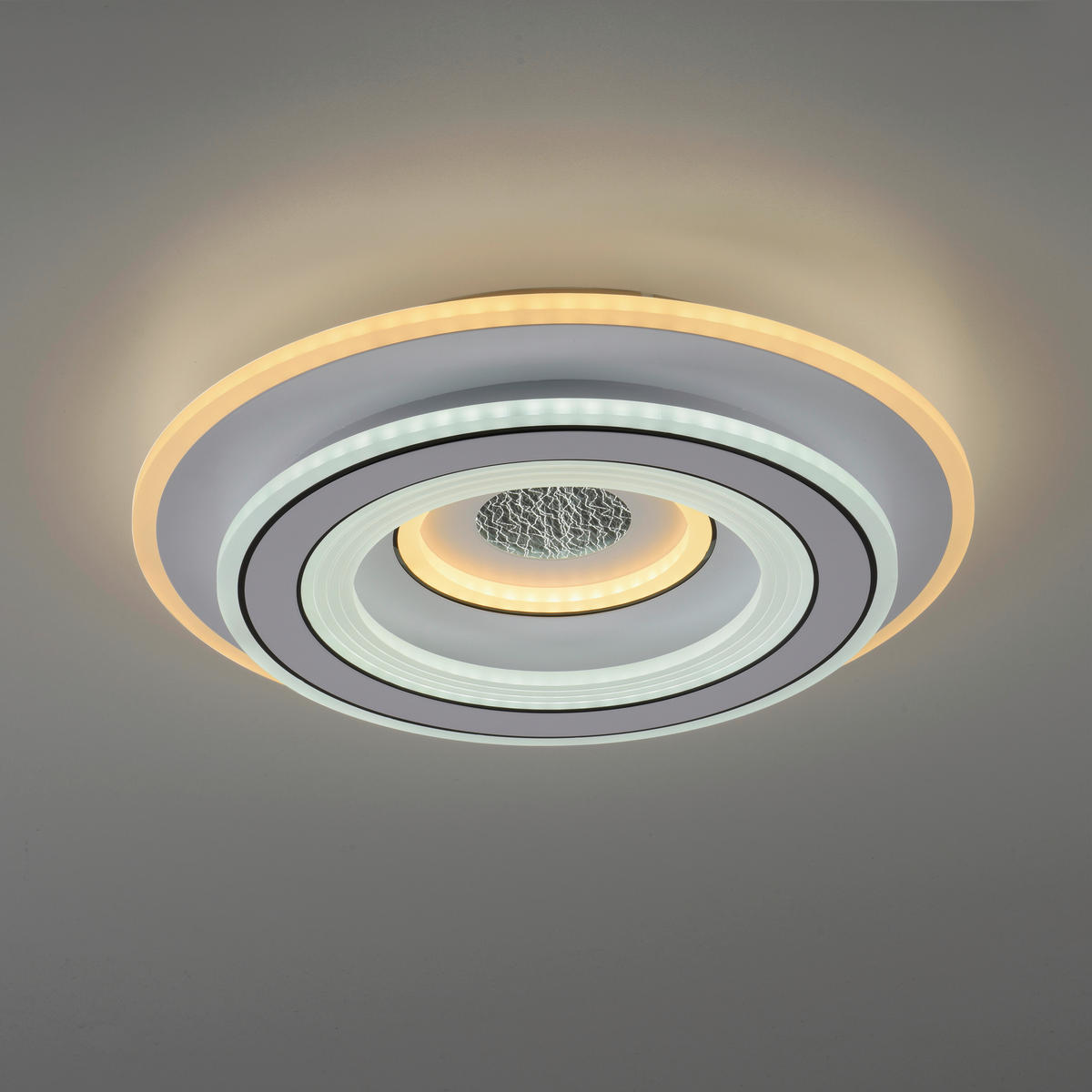 STROPNA LED-SVETILKA   38 W//3000-6500 K/230 V/ - bela, Design, kovina/umetna masa (40cm)