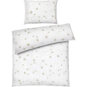 BABYBETTWÄSCHE - Taupe/Weiß, Basics, Textil (100/135cm) - MY BABY LOU