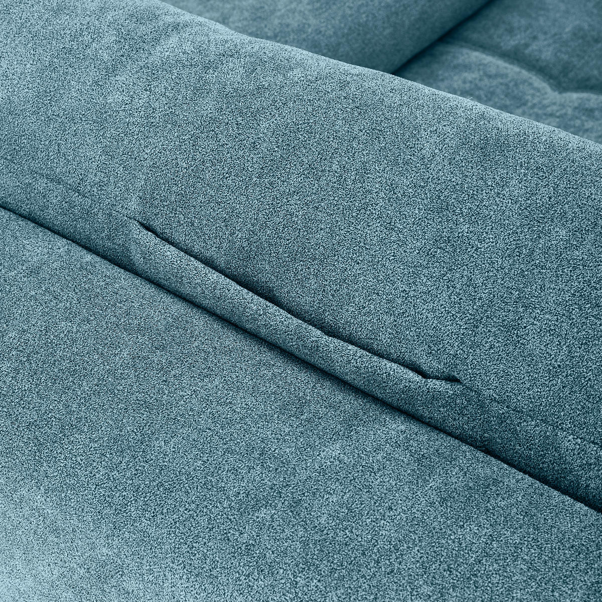 WOHNLANDSCHAFT in Velours Petrol  - Chromfarben/Petrol, Konventionell, Kunststoff/Textil (198/363/170cm) - Hom`in