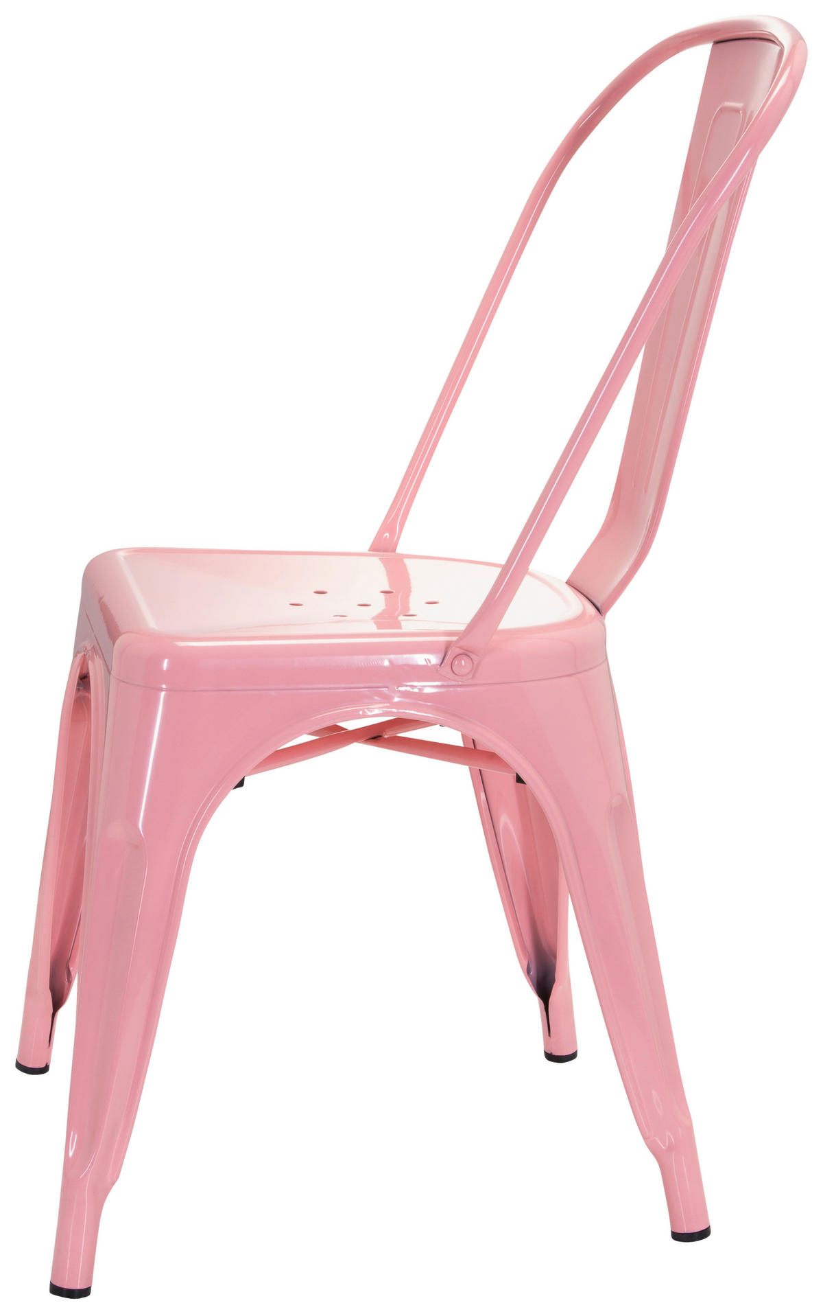 STOL  stapelbar   rosa  - rosa, Basics, metall (44/84/54cm) - MID.YOU