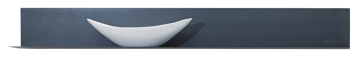 WANDBOARD in 154/19/20 cm Anthrazit  - Anthrazit, Natur, Metall (154/19/20cm) - Valnatura
