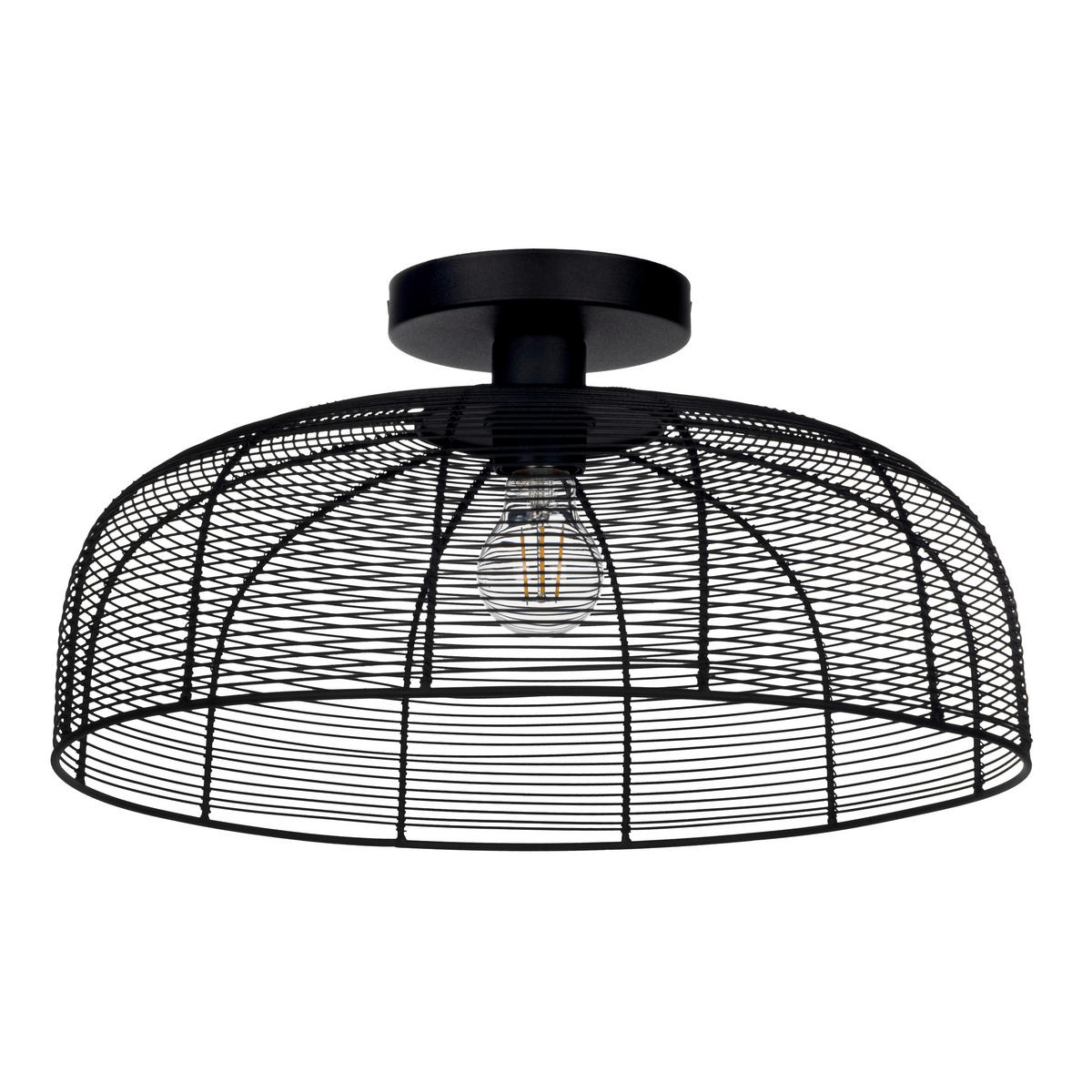 DECKENLEUCHTE  45,0/20,0 cm    - Schwarz, Basics, Metall (45,0/20,0cm) - Eglo