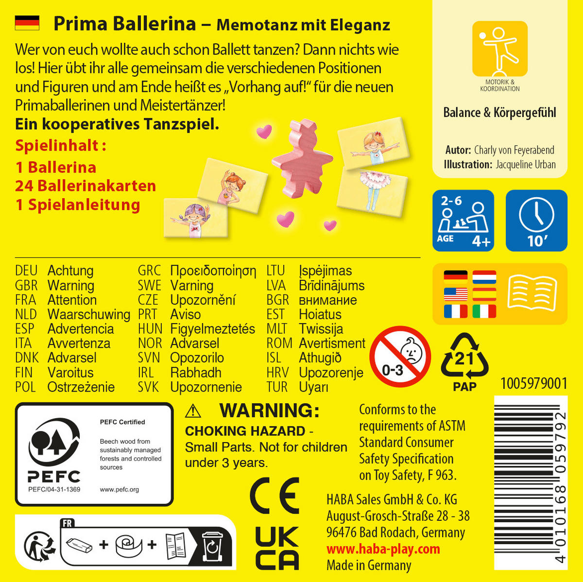 LERNSPIEL Tanzspiel  - Multicolor, Basics, Karton (10,4/10,4/3,9cm) - Haba