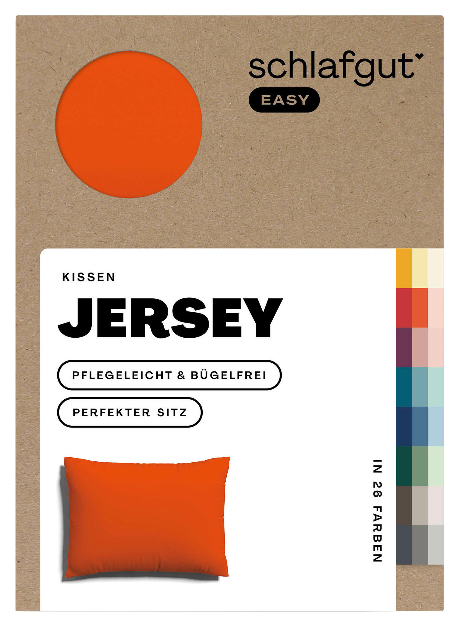KISSENHÜLLE EASY JERSEY 40/60 cm  - Dunkelorange, Basics, Textil (40/60cm) - Schlafgut
