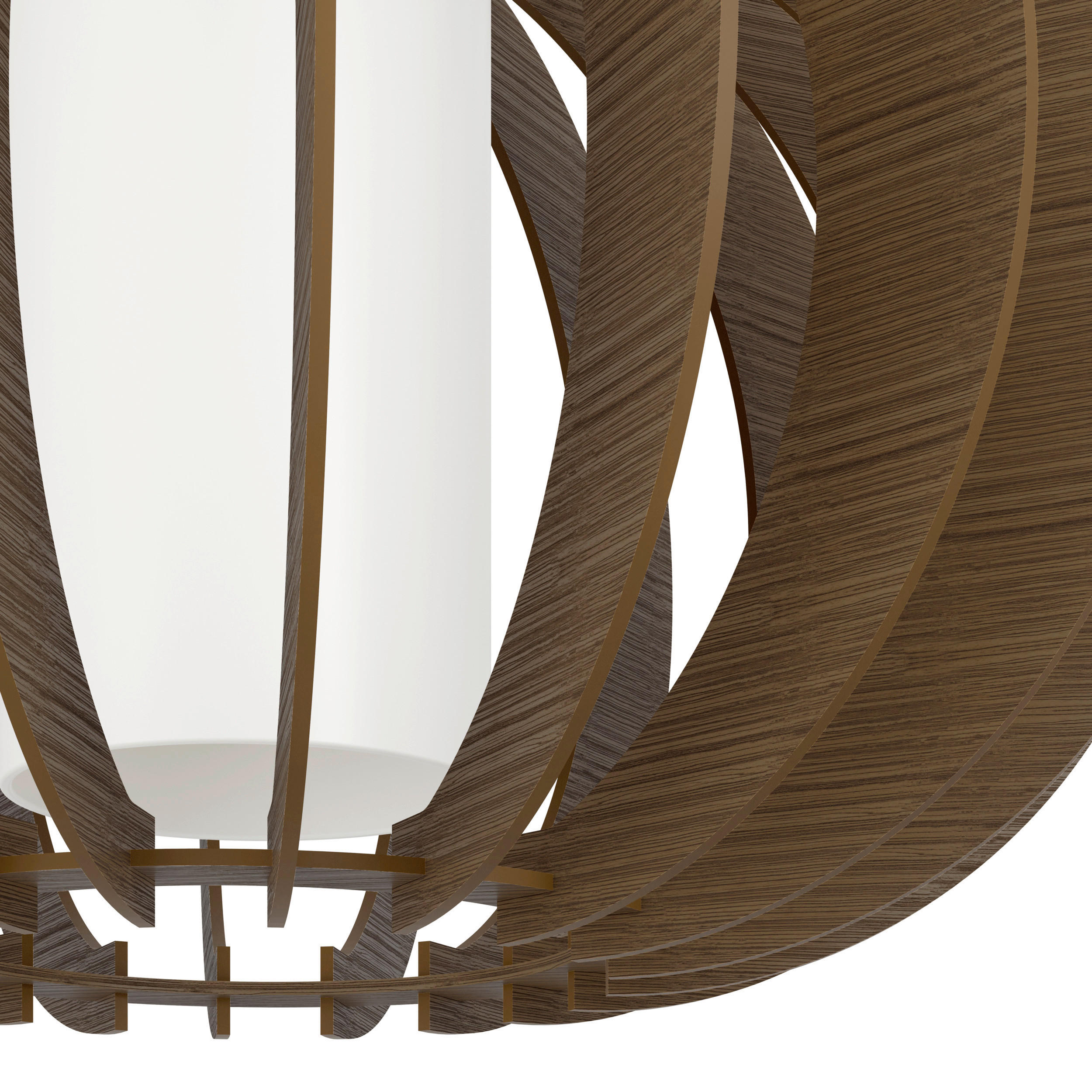 Thumbnail - Eglo Hängeleuchte Stellato, Braun, Weiß, Holz, Metall, Glas, massiv, Kugel,Kugel, 130 cm, Lampen & Leuchten, Innenbeleuc...