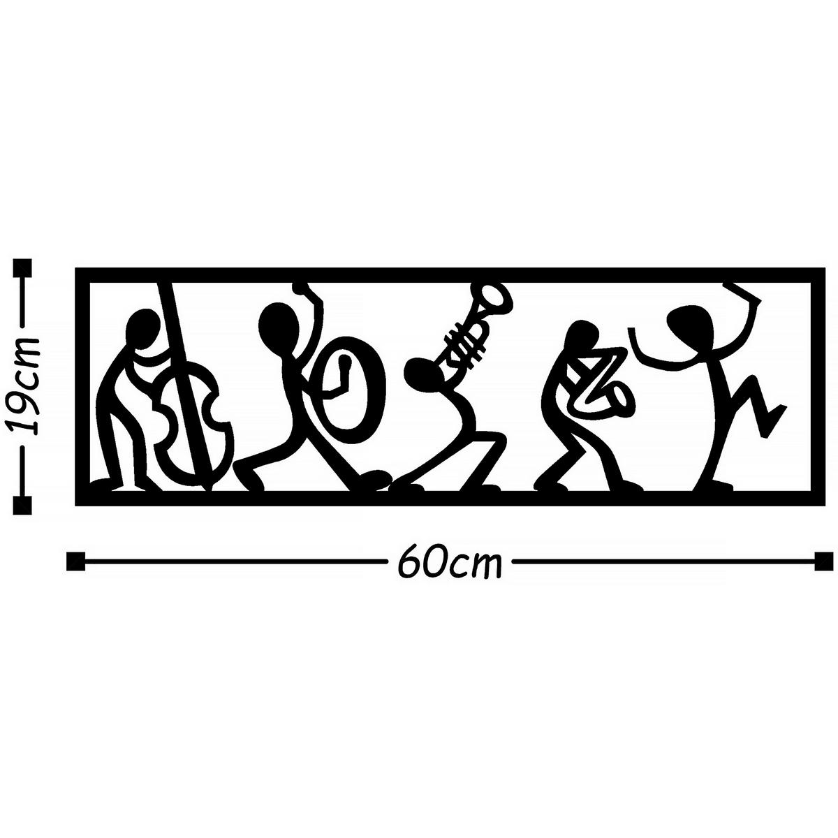 METALLBILD  - Schwarz, Basics, Metall (60/19cm)