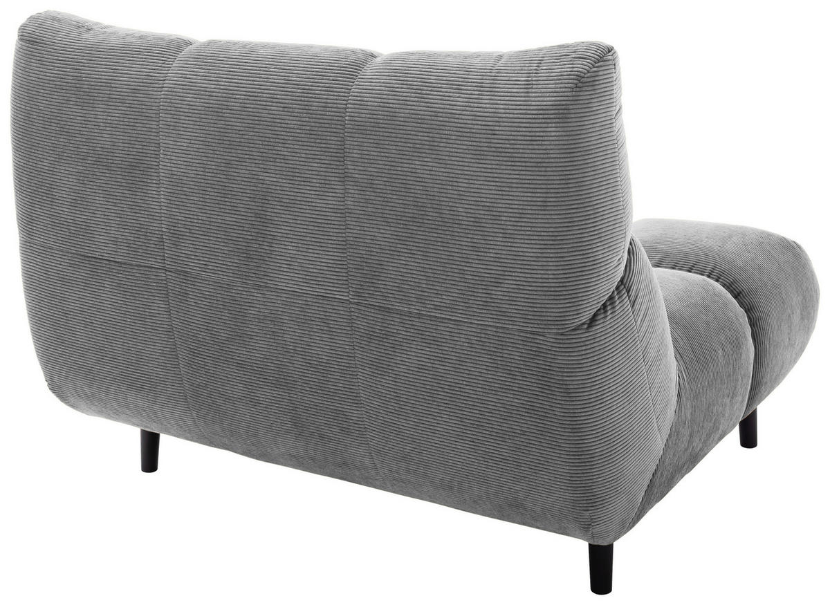 SESSEL in Feincord Grau  - Schwarz/Grau, Design, Holz/Textil (112/85/108cm) - Pure Home Lifestyle