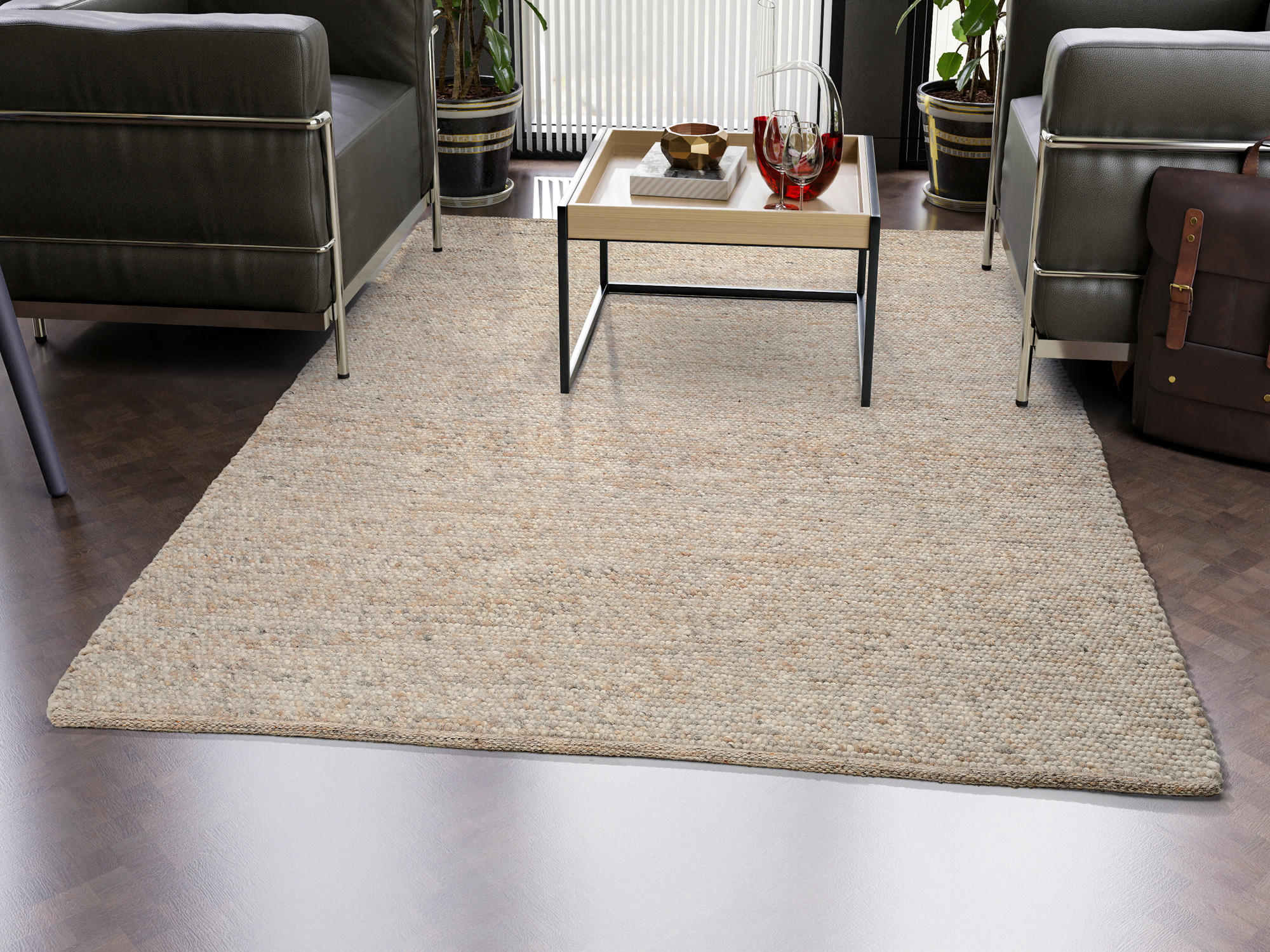 HANDWEBTEPPICH 250/300 cm Helsinki Naturfarben  - Naturfarben, Basics, Textil (250/300cm) - Linea Natura