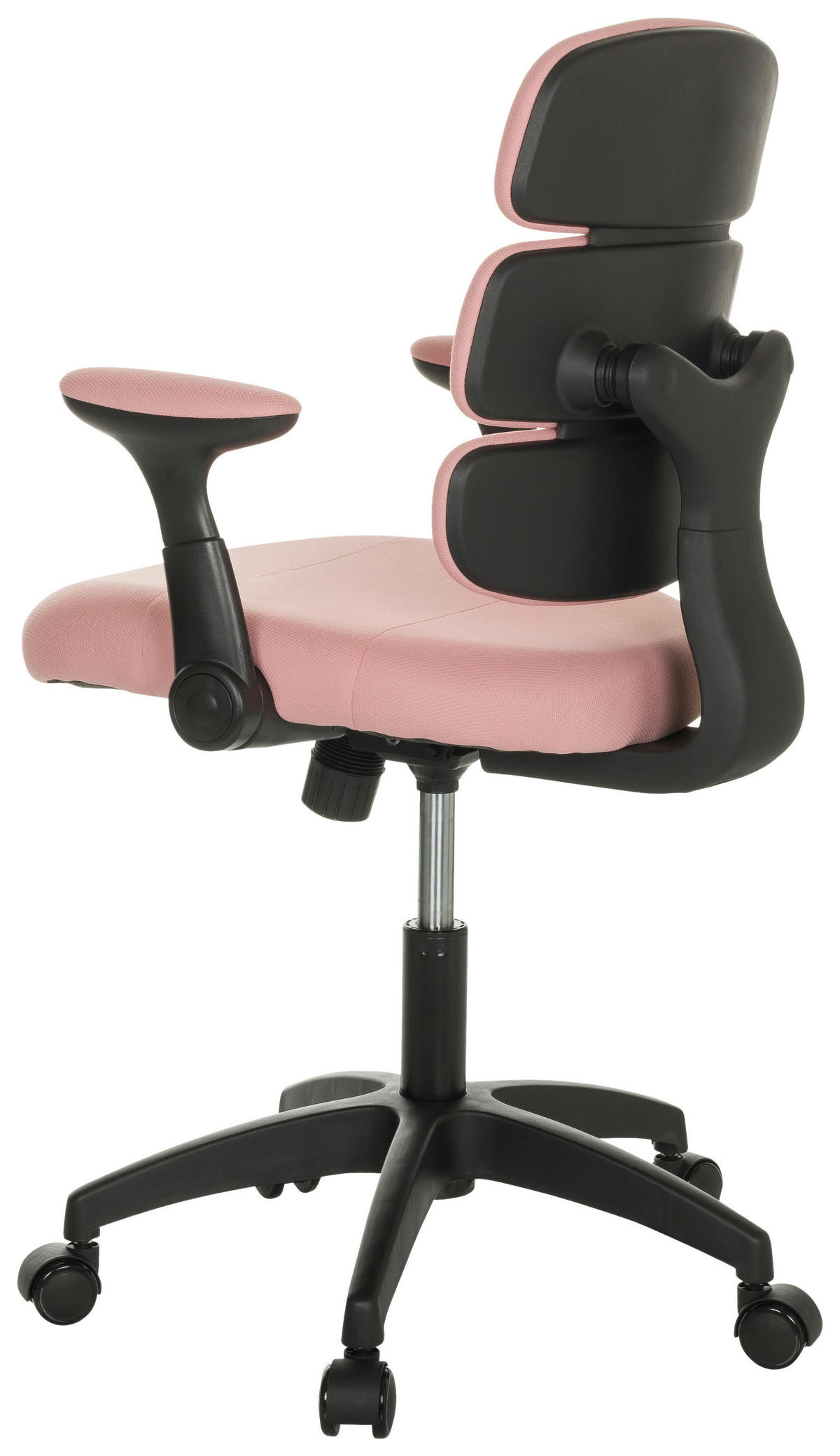 OTOČNÁ ŽIDLE PRO MLÁDEŽ, růžová - růžová/černá, Basics, textil/plast (62/86-97/62cm) - MID.YOU