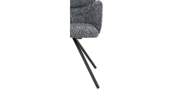 ARMLEHNSTUHL   Webstoff  Schwarz  - Schwarz, Design, Textil/Metall (56/84,5/61cm) - Carryhome