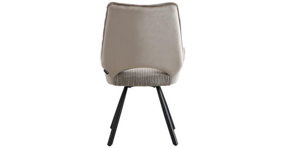 STUHL  Stoffauswahl Webstoff  - Hellgrau/Schwarz, Design, Textil/Metall (58/91/64cm) - Carryhome