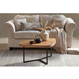 COUCHTISCH in Holz, Metall 100/100/38,5 cm - Eichefarben/Schwarz, Natur, Holz/Metall (100/100/38,5cm) - Novel
