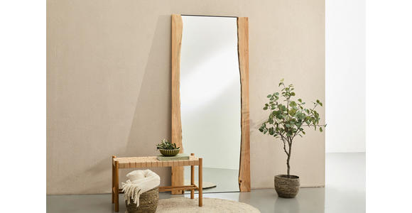 WANDSPIEGEL 85/190/3 cm    in rechteckig  - Akaziefarben, LIFESTYLE, Glas/Holz (85/190/3cm) - Landscape