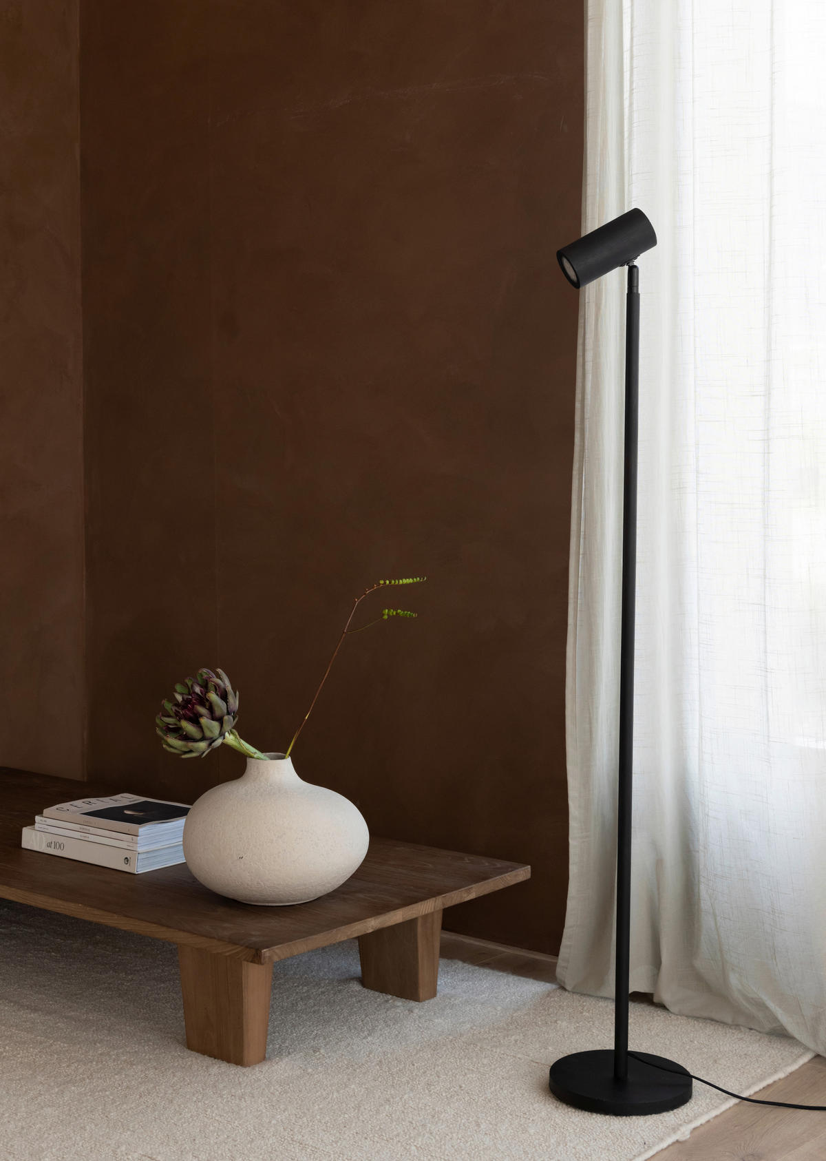 STEHLEUCHTE 25/25/141 cm    - Schwarz, Basics, Naturmaterialien (25/25/141cm) - Good & Mojo