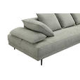 ECKSOFA in Mikrofaser Hellgrau  282/171 cm  - Hellgrau/Schwarz, Design, Textil/Metall (282/171cm) - Hom`in
