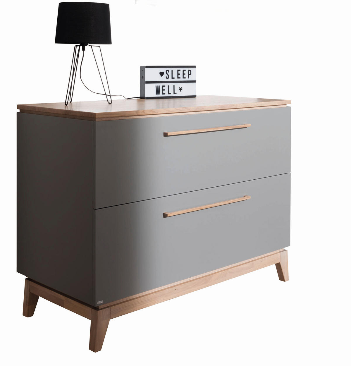 SIDEBOARD 123,3/92,1/57,2 cm  in Grau, Eichefarben  - Eichefarben/Grau, Design, Holz/Holzwerkstoff (123,3/92,1/57,2cm) - Paidi