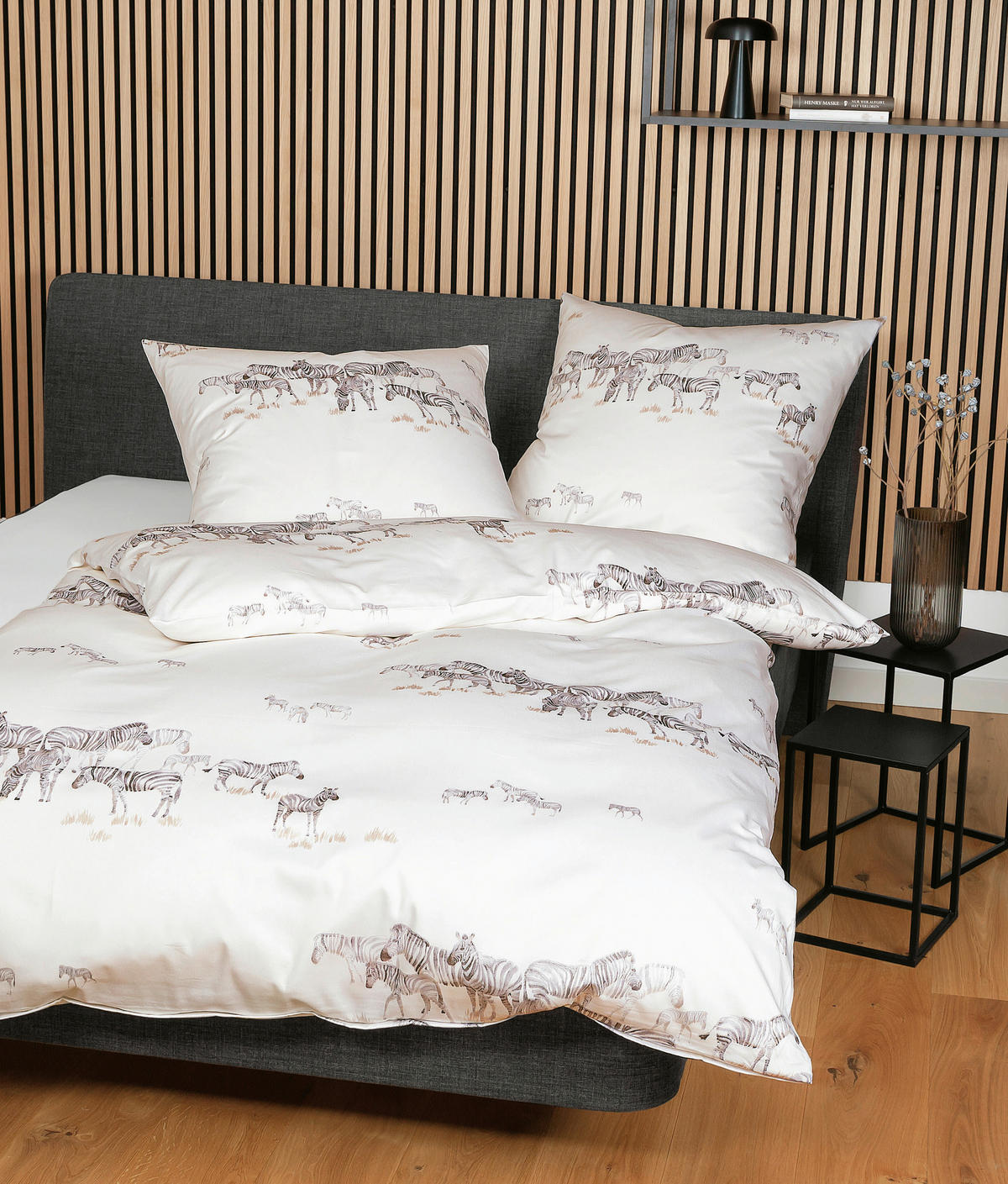 BETTWÄSCHE Moments Makosatin 155/200 cm  - Beige/Braun, Design, Textil (155/200cm) - Janine