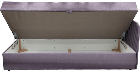 LIEGE  in Cord Lila  - Lila/Schwarz, Basics, Kunststoff/Textil (205/90/95cm) - Xora