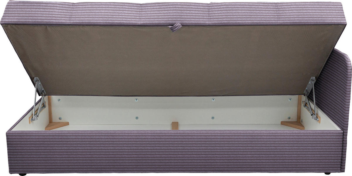 LIEGE Cord Lila  - Lila/Schwarz, Basics, Kunststoff/Textil (205/90/95cm) - Xora