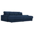 BIGSOFA in Cord Dunkelblau - Schwarz/Dunkelblau, MODERN, Kunststoff/Textil (230/85/190cm) - Carryhome