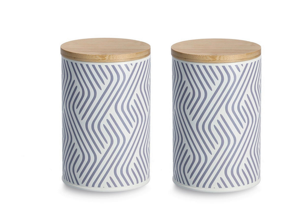 VORRATSDOSENSET  - Lila, Basics, Metall (25,5/25,5/15cm) - Zeller Present