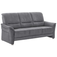 3-SITZER-SOFA  in Flachgewebe Grau  - Alufarben/Grau, KONVENTIONELL, Textil/Metall (198/96/93cm) - Beldomo Premium